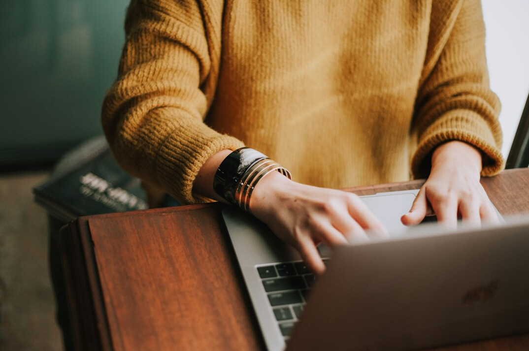 person searching online