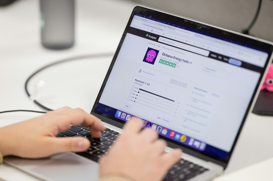 person searching online directory