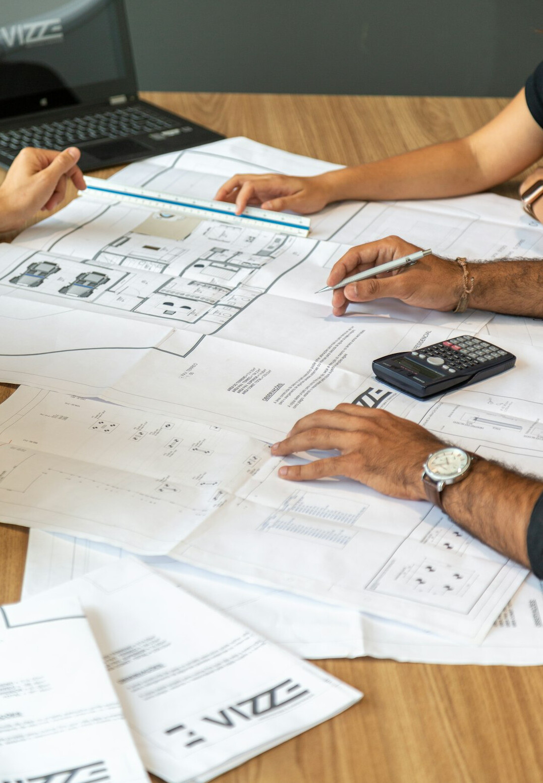 architect reviewing plans